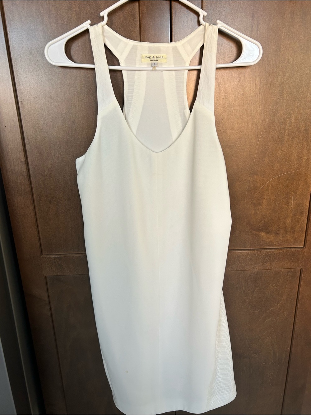 rag & bone Cream Racerback Tank dress